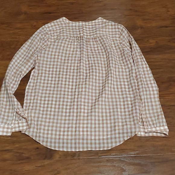 Anthropologie Holding horses Devon Popover ivory top shirt long sleeves size 6 - Picture 5 of 7